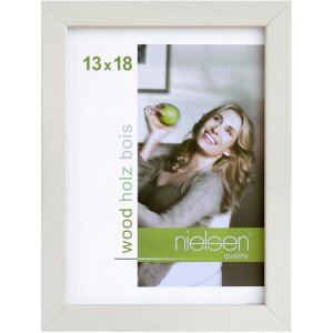 Marco de madera con clip Quadrum 30x40 cm blanco