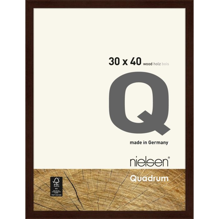 Marco de madera desmontable Quadrum 30x40 cm wenge