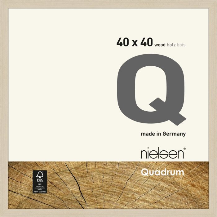 Marco de madera con clip Quadrum 40x40 cm arce