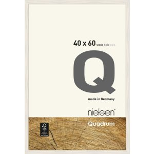 Marco de madera con clip Quadrum 40x60 cm blanco