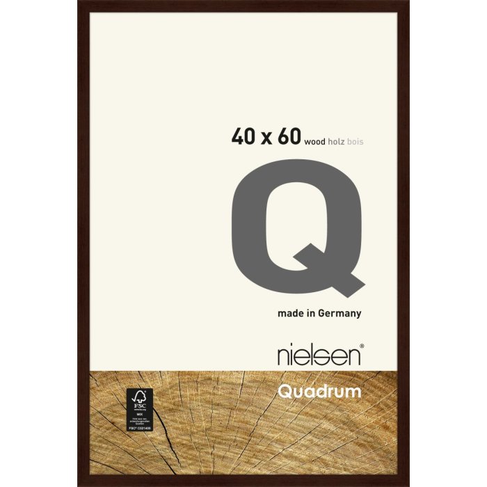 Marco de madera con clip Quadrum 40x60 cm wenge