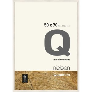 Marco de madera con clip Quadrum 50x70 cm blanco