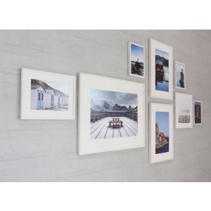 Marco de madera con clip Quadrum 50x70 cm blanco