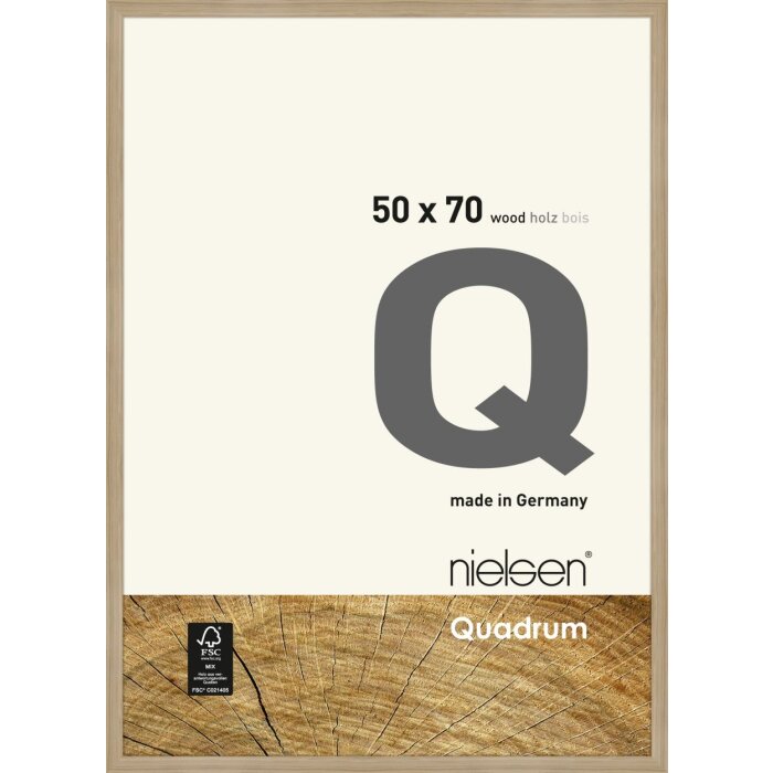 Nielsen Marco de madera a presión Quadrum 50x70 cm roble natural
