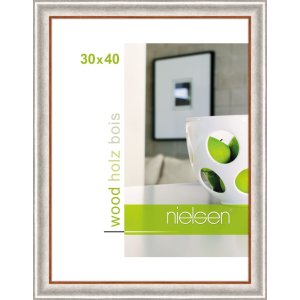 Marco de madera Derby 30x40 cm plata