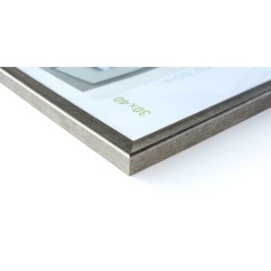Marco de madera Derby 40x50 cm plata