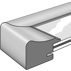 Marco de madera Derby 40x50 cm plata