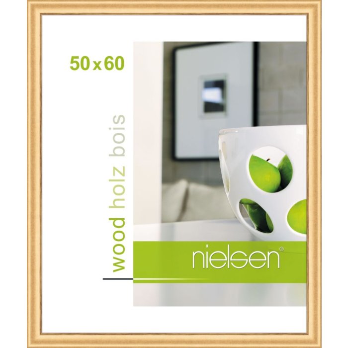Marco de madera Derby 50x60 cm dorado