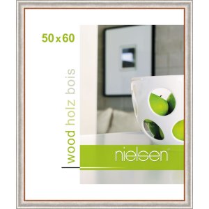 Marco de madera Derby 50x60 cm plata