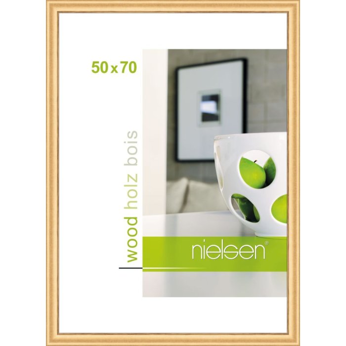Marco de madera Derby 50x70 cm dorado