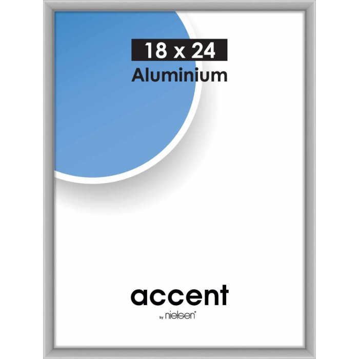 Marco de aluminio Nielsen Accent 18x24 cm plata mate