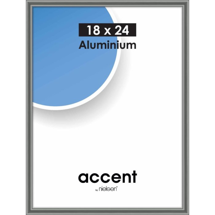 Nielsen Accent Marco de aluminio 18x24 cm acero gris brillante