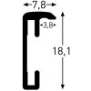 Nielsen Marco de aluminio Accent 30x30 cm negro mate