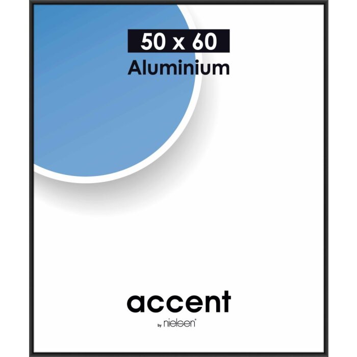 Nielsen Marco de aluminio Accent 50x60 cm negro mate