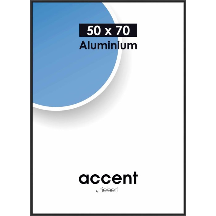 Nielsen Marco de aluminio Accent 50x70 cm negro mate