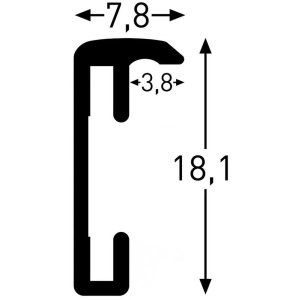 Nielsen Marco de aluminio Accent 50x70 cm negro mate
