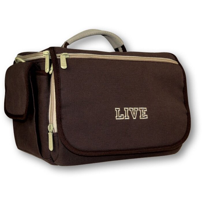 BORSA Bolsa para cámara marrón 25x20x16 cm