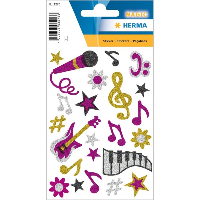 HERMA MAGIC Pegatina Música Brillante