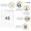 HERMA Tiras de etiquetado removibles A4 63,5x16,9 mm blanco Movibles-papel removible mate 1200 unid.