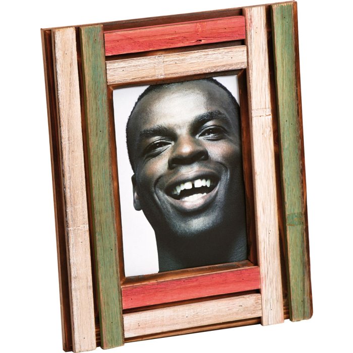 Marco de fotos de madera de iroko 13x18 cm