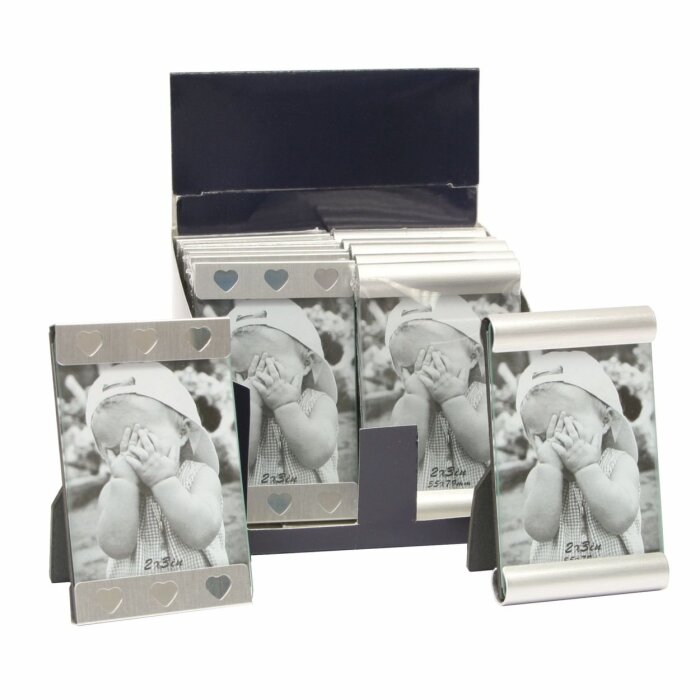 Deknudt S58MX1 Marco de metal 5x7 cm Plata Mini Marco de fotos