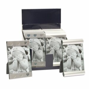 Deknudt S58MX1 Marco de metal 5x7 cm Plata Mini Marco de...