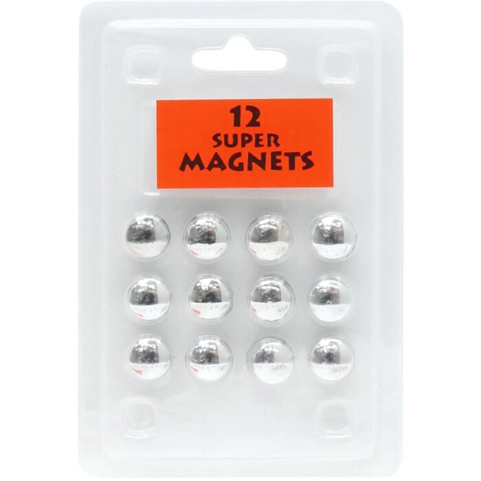 Blíster 12 imanes plata