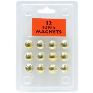 Blíster 12 imanes dorados