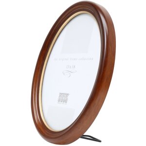 Marco de plástico S100 oval 18x24 cm nogal