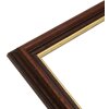Marco de madera Deknudt S406 nogal 20x30 cm borde dorado