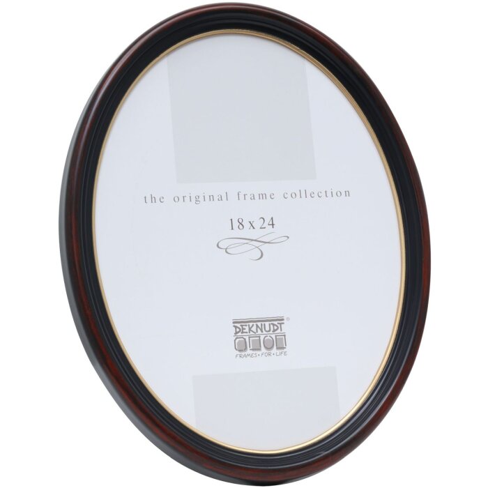 Marco de plástico S100 oval 10x15 cm negro