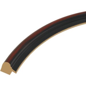 Marco de plástico S100 oval 10x15 cm negro