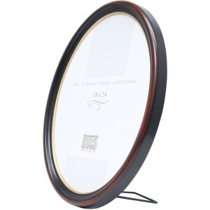 Marco de plástico S100 oval 10x15 cm negro