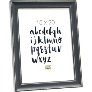 Marco de madera S40J Lona 13x13 cm pintado negro estrecho