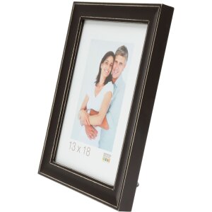 Marco de madera S40J Lona 13x13 cm pintado negro estrecho