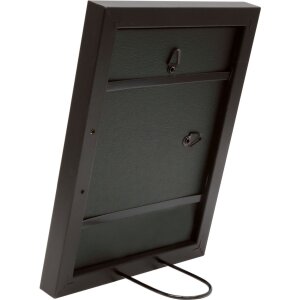 Marco de madera S40J Lona 13x13 cm pintado negro estrecho