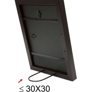 Marco de madera S40J Lona 13x13 cm pintado negro estrecho