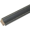 Marco de madera S40J Lona 13x13 cm pintado negro estrecho