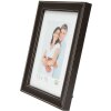 Marco de madera S40J Lona 13x13 cm pintado negro estrecho
