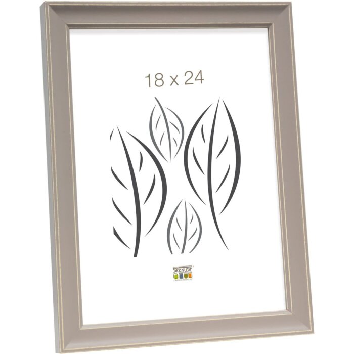 Marco de madera S40J Lona 20x20 cm beige pintado estrecho