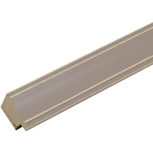 Marco de madera S40J Lona 20x20 cm beige pintado estrecho