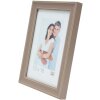 Marco de madera S40J Lona 20x20 cm beige pintado estrecho