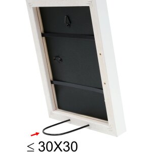 Marco de madera S40R 30x30 cm blanco