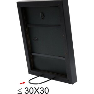 Marco de madera S40R 50x50 cm negro