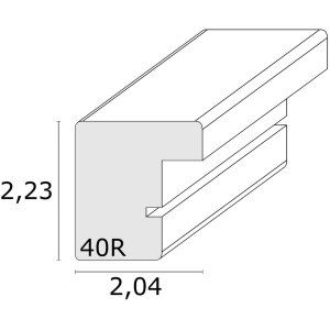 Marco de madera S40R 40x50 cm blanco