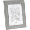 Marco de madera S49B gris-beige pintado 13x13 cm
