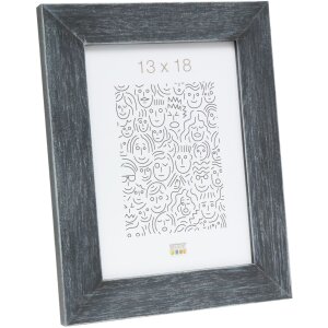 Marco de madera S49B pintado gris oscuro 15x20 cm