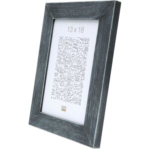Marco de madera S49B pintado gris oscuro 15x20 cm