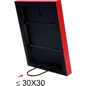Marco de madera S40R 40x40 cm rojo