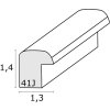 Marco de madera S41J Deknudt 30x45 cm plata